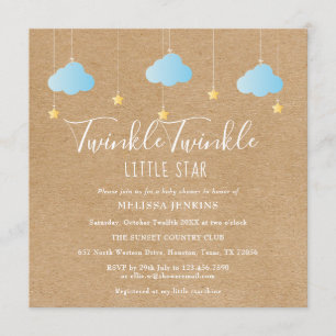 Twinkle Twinkle Little Star Baby Shower / Sprinkle Invitation