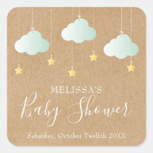 Twinkle Twinkle Little Star Baby Shower / Sprinkle Square Sticker