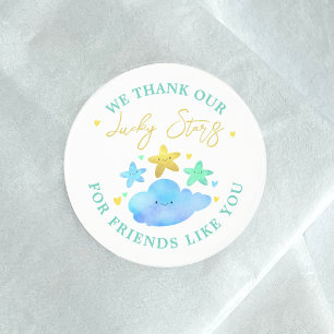 Twinkle Twinkle Little Star Baby Shower Thank You Classic Round Sticker