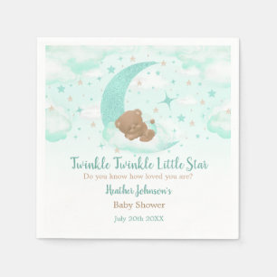 Twinkle Twinkle Little Star Bear Baby Shower Napkin