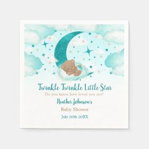 Twinkle Twinkle Little Star Bear Baby Shower Napkin