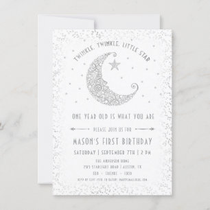 Twinkle Twinkle Little Star Birthday Invitation