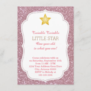 Twinkle Twinkle Little Star Birthday Invitation