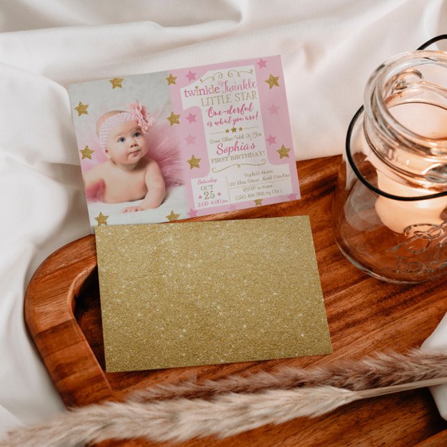 Twinkle Twinkle Little Star Birthday Invitation (Creator Uploaded)