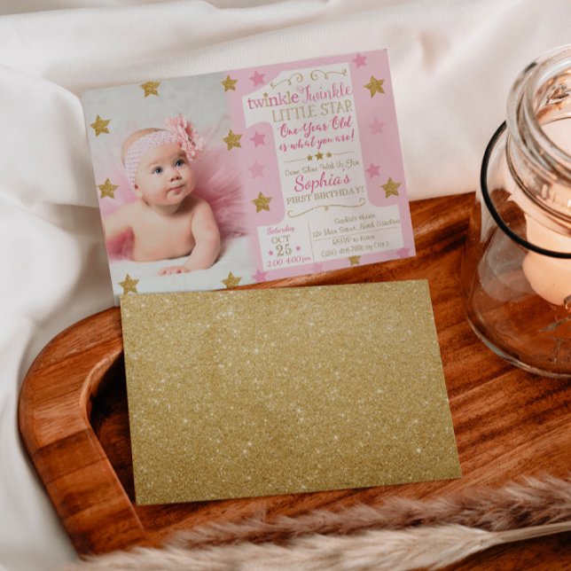 Twinkle Twinkle Little Star Birthday Invitation (Creator Uploaded)