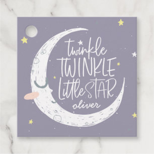 Twinkle, twinkle little star birthday party tag