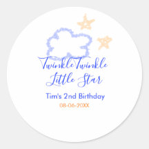Twinkle twinkle little star birthday purple orange