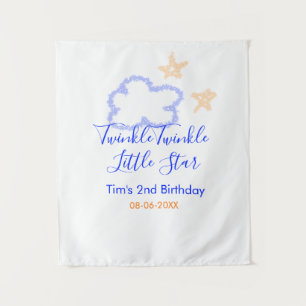 Twinkle twinkle little star birthday purple orange tapestry