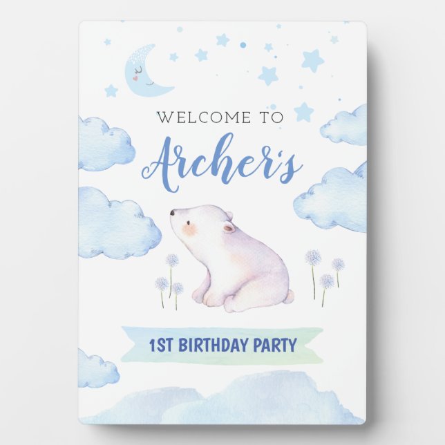 Twinkle twinkle little star birthday sign plaque (Front)