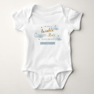 Twinkle Twinkle Little Star Blue 1st Birthday Baby Bodysuit