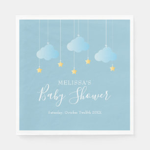 Twinkle Twinkle Little Star Blue Baby Boy Shower Napkin