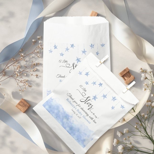 Twinkle Twinkle Little Star Blue Boy Baby Shower Favour Bags (Creator Uploaded)