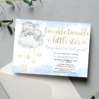 Twinkle twinkle little star blue gold baby shower