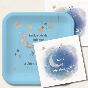 Twinkle Twinkle Little Star, Blue  Paper Plate