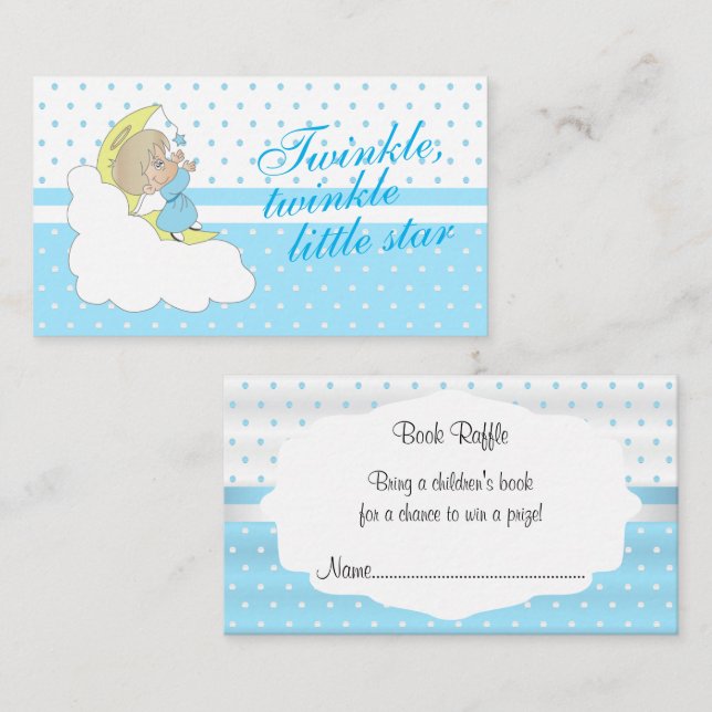 Twinkle, Twinkle Little Star - Book Raffle Enclosure Card (Front/Back)