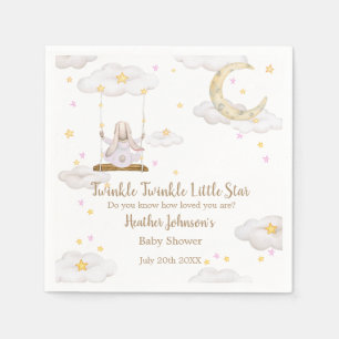 Twinkle Twinkle Little Star Bunny Baby Shower Napkin