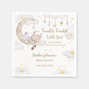 Twinkle Twinkle Little Star Bunny Baby Shower Napkin