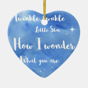 Twinkle Twinkle Little Star Ceramic Tree Decoration
