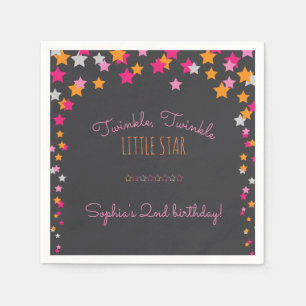 Twinkle Twinkle Little Star Chalkboard Birthday Napkin
