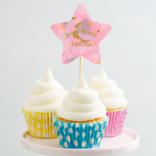 Twinkle Twinkle Little Star Cupcake Toppers Star Sticker