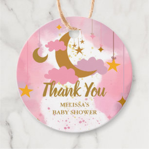 Twinkle Twinkle Little Star Custom Pink Favour Tags