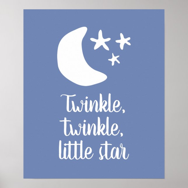 Twinkle twinkle little star cute baby nursery room poster (Front)