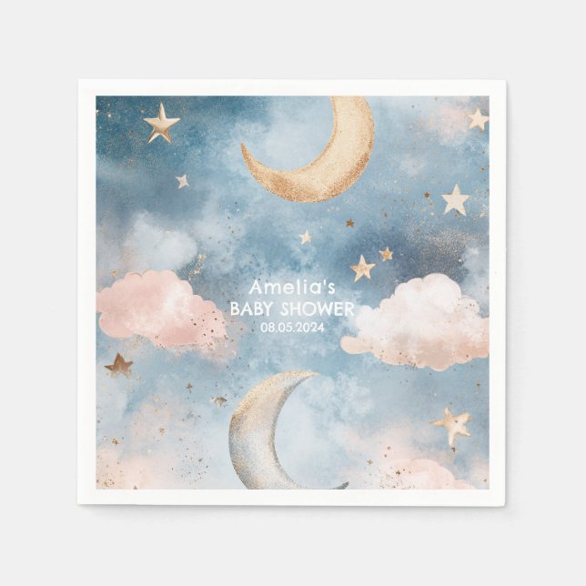 Twinkle twinkle little star Cute Baby Shower Napkin (Front)