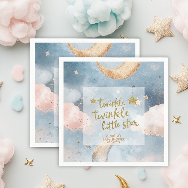 Twinkle twinkle little star Cute Baby Shower Napkin (Creator Uploaded)