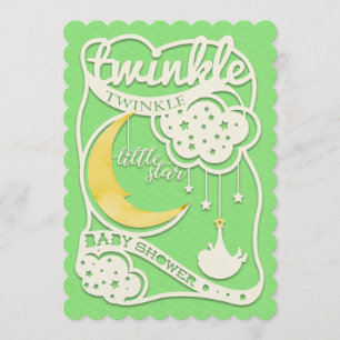 Twinkle Twinkle Little Star Cutout Invitation