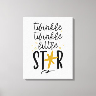 Twinkle Twinkle Little Star Doodle Canvas Print