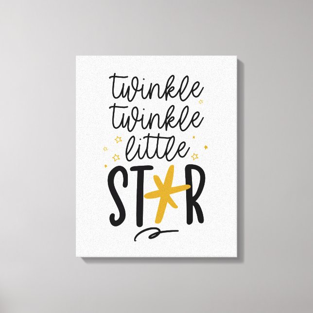Twinkle Twinkle Little Star Doodle Canvas Print (Front)