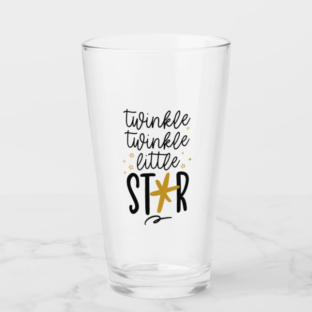 Twinkle Twinkle Little Star Doodle Glass (Front)