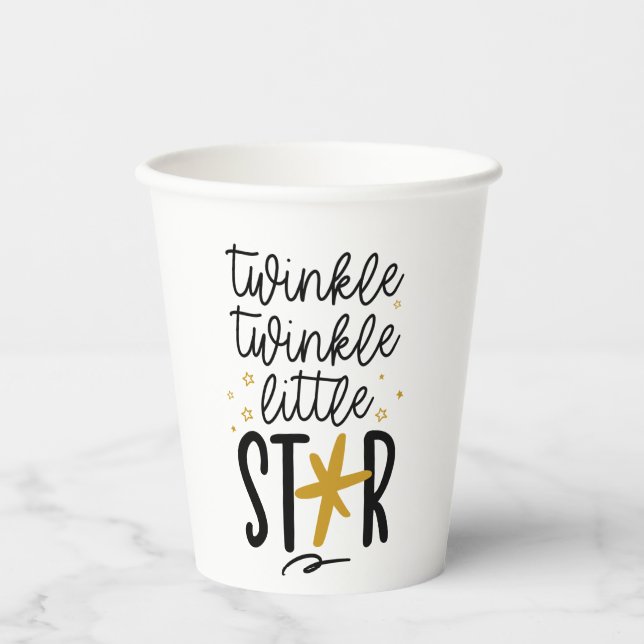 Twinkle Twinkle Little Star Doodle Paper Cups (Front)