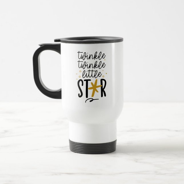 Twinkle Twinkle Little Star Doodle Travel Mug (Left)
