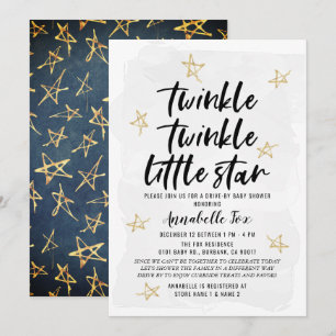 Twinkle Twinkle Little Star Drive-by Baby Shower Invitation