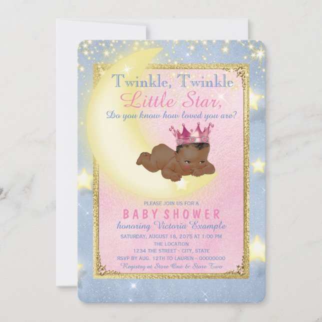 Twinkle Twinkle Little Star Ethnic Baby Shower Invitation (Front)