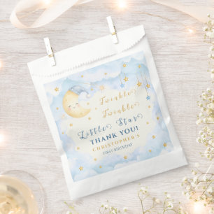 Twinkle Twinkle Little Star First Birthday Blue Favour Bags