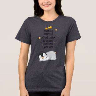 Twinkle, Twinkle Little Star for Sleep Penguin T- Tri-Blend Shirt