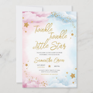Twinkle Twinkle Little Star Gender Reveal Invitation