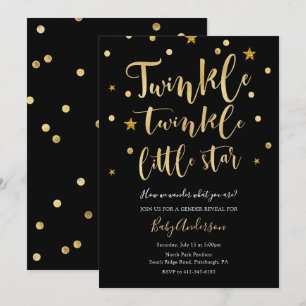 Twinkle Twinkle Little Star Gender Reveal Invitation