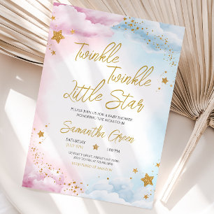Twinkle Twinkle Little Star Gender Reveal Invitation
