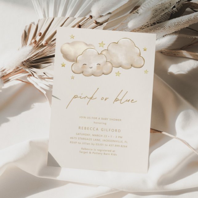 Twinkle Twinkle Little Star Gender Reveal Invitation (Creator Uploaded)