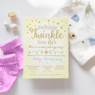 Twinkle Twinkle Little Star Gender Reveal Invite