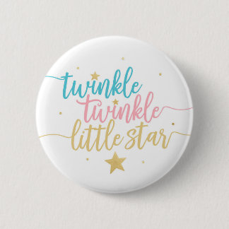 Twinkle Twinkle Little Star Gender Reveal Shower 6 Cm Round Badge
