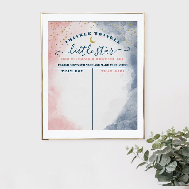Twinkle Twinkle Little Star Gender Reveal Voting Poster (Creator Uploaded)