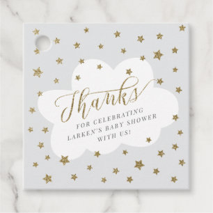 Twinkle twinkle little star grey baby shower favour tags