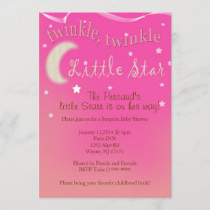 Twinkle, twinkle, little star invitation
