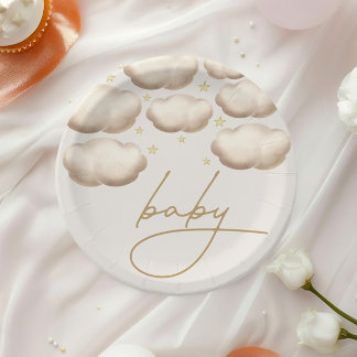 Twinkle Twinkle Little Star Ivory Paper Plate
