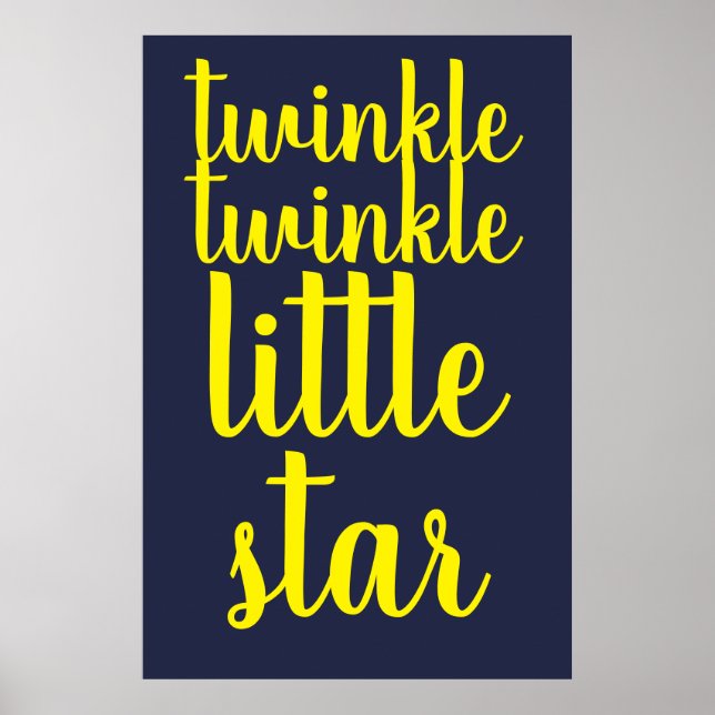 twinkle twinkle little star kids nursery poster (Front)
