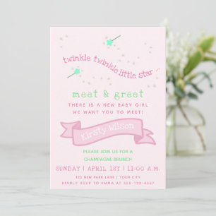 Twinkle twinkle little star  Meet & Greet New Baby Invitation